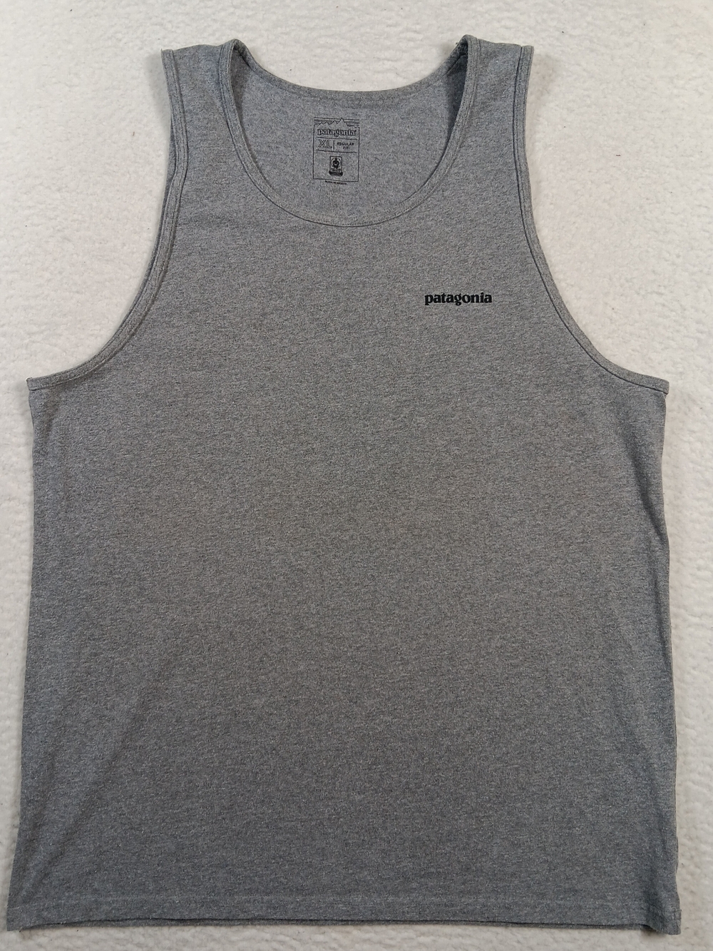 Patagonia Shirt Mens XL Gray P-6 Logo Responsibili-Tee Tank Top Sleeveless - Picture 6 of 12